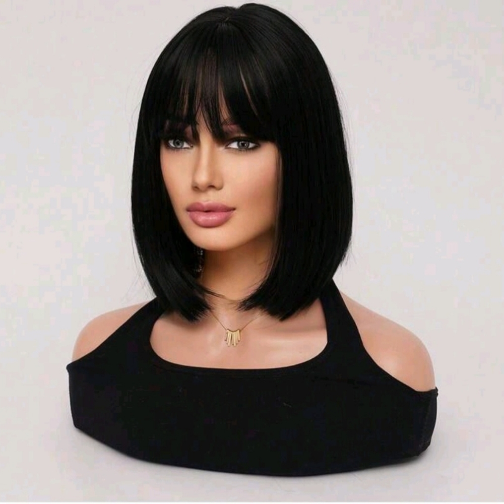 LydiaMFashions Black Short Hair Bob Wig